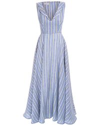 Sofia Tsereteli - V-neck Linen Dress - Lyst