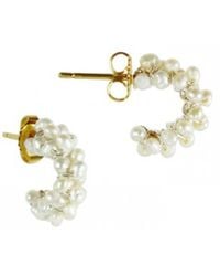 MOUNIR LONDON - Pearl Stud Earrings - Lyst