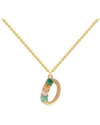 Lavani Jewels - Multicolored Initial O Necklace - Lyst