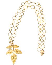 Pats Jewelry - En Leaf Necklace - Lyst