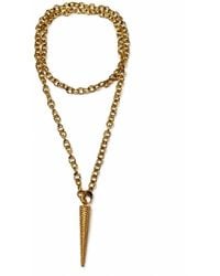 Jagged Halo Jewelry - Artemis Adjustable Spike Pendant Necklace Plated - Lyst