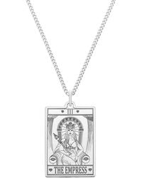 CarterGore - Large Sterling Silver "the Empress" Tarot Card Necklace - Lyst