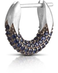 Kasun - Sapphire Eclipse Huggie Hoop Earrings - Lyst