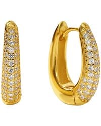 Nazzar - Pave U Hoop Earrings - Lyst