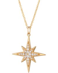 Scream Pretty - Large Sparkling Starburst Necklace With Slider Clasp - Lyst