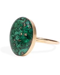 Kate Koel - Statement Emerald Oval Cocktail Ring - Lyst