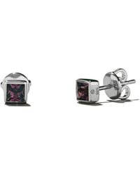 Onia - Garnet Square Studs - Lyst