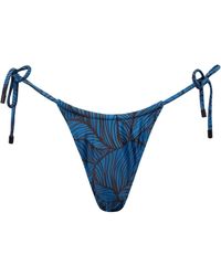 Playaluxe - Waikiki String Tie Bikini Bottom Leaf - Lyst