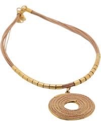 Nart Nature Making Art - The Spiral Buriti Natural Fiber Necklace - Lyst