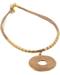 Nart Nature Making Art - The Spiral Buriti Natural Fiber Necklace - Lyst
