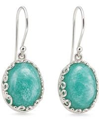 Isla Silver - Handmade Sterling Amazonite Drop Earrings - Lyst