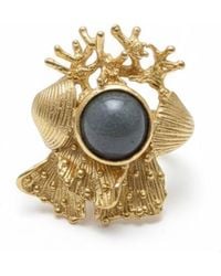 Silver & Elegant Co. - Sculptural Statement Coral Ring, 22K-Plated Bronze - Lyst
