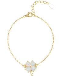 Spero London - Opal Clover Sterling Bracelet - Lyst