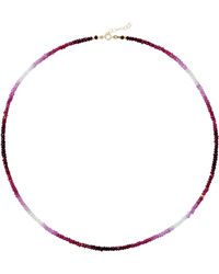 Bombyx House - Birthstone July Ruby Ombre Bead Necklace - Lyst