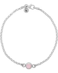 Nellou Jewellery - Opal Birthstone Gem Dot Bracelet Sterling- October - Lyst