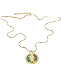 Zeworks - Sahara Blues – Ossa Handcrafted Brass Necklace With Lapis Lazuli And Malachite Inlay - Lyst