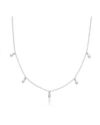 Lily & Roo - Diamond Style Marquise Drop Necklace - Lyst