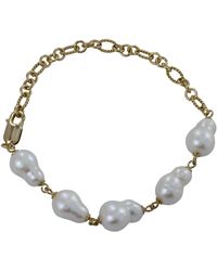 Reeves & Reeves - Elegant Pearl & Chain Bracelet - Lyst