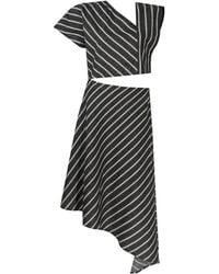 Mirimalist - Balance Midi Dress Striped - Lyst