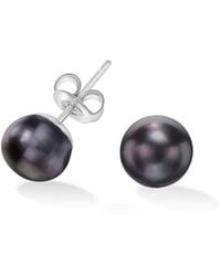 Dower & Hall - Six Millimetre Peacock Freshwater Luna Pearl Studs - Lyst