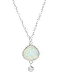 KAMARIA - Best Friend Opal Pear Necklace With Crystal Drop - Lyst