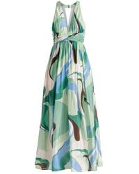 Paisie - Retro Wave Halter Neck Maxi Dress - Lyst