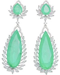 Meraki by Rashmi Bajaj - Larmes Cubic Zirconia Dangle Earrings - Lyst