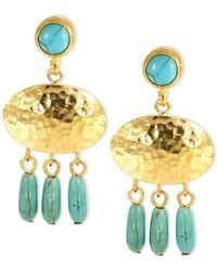 Ottoman Hands - Estelle Turquoise Drop Stud Earrings - Lyst