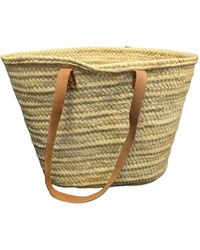 Berber Leather - Neutrals The Safi Large Rattan Beach Tote Bag - Lyst