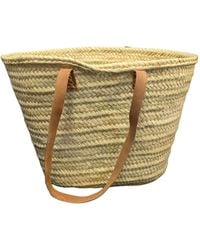 Berber Leather - Neutrals The Safi Large Rattan Beach Tote Bag - Lyst