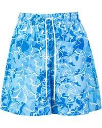 JAAF - High-rise Shorts In Pool Water Print - Lyst