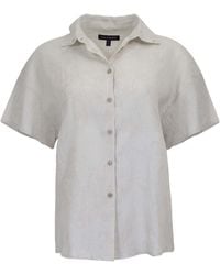 lords of harlech - Neutrals Lara Paisley Explosion Ivory Linen Printed Shirt - Lyst