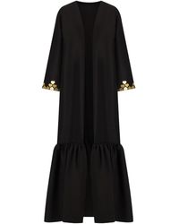 Azzali - Fitted Sleeve Abaya Embellished With Metal Heart Motifs With Gathered Hemline-After Dark - Lyst