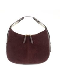 Apatchy London - The Charlie Burgundy Suede Bag - Lyst