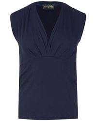 Conquista - Faux Wrap Sleeveless Top - Lyst