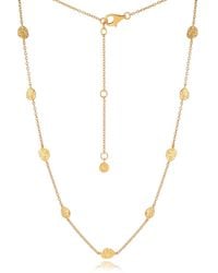 Moon London - Mona Vermeil Disk Necklace - Lyst