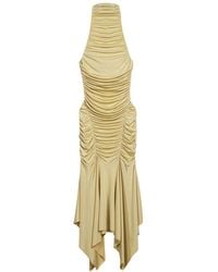 Nocturne - Ruched Halter Midi Dress - Lyst