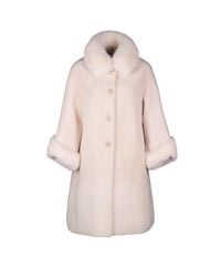 Santinni - 'Monroe' 100% Wool & Faux Fur Teddy Coat - Lyst