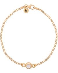 Nellou Jewellery - Neutrals Crystal Birthstone Gem Dot Bracelet Plated Sterling - Lyst
