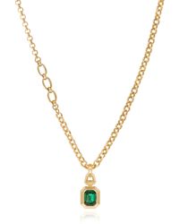 33mm - Abel Emerald Pendant Necklace - Lyst
