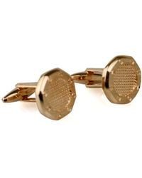 DAVID WEJ - Octagon Patterned Metal Cufflinks - Lyst