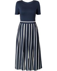 Amoresea - Enchanting Stripe Jersey Midi Dress With Pockets - Lyst