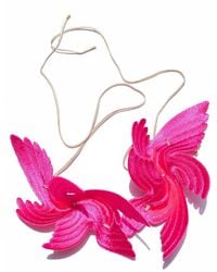 Nana Watanabe - Joy Bird Wing Sculptural Embroidered Statement Necklace - Lyst