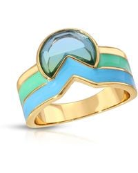 Glamrocks Jewelry - Tequila Sunrise Enamel Cigar Band - Lyst