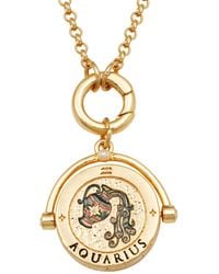 Fable England - Aquarius Zodiac Spinner Necklace - Lyst