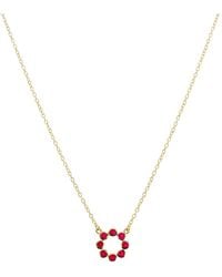 Auree - Ortigia Mini Fuchsia Chalcedony & Vermeil Necklace - Lyst