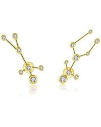 Genevieve Collection - Gemini Zodiac Constellation Earing 18K & Diamond - Lyst