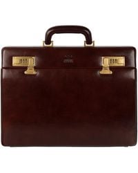 Time Resistance - Leather Attaché Case Briefcase - Lyst