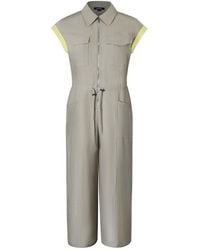 Smart and Joy - Sleeveless Shirt Collar Jumpsuit With Belt - Lyst