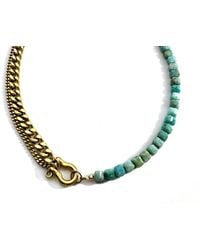 Rachel Nathan - Shackle Duo: Amazonite Cubes Necklace - Lyst